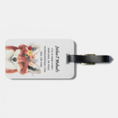 名前の追加 |フラワークラウンフォレスターキツネ ラゲッジタグ (裏面横)
