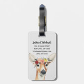 名前の追加 |フラワークラウンフォレスターディアー ラゲッジタグ (裏面縦)