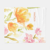 名前の追加 |フローラ曲I フリースブランケット (正面(横))