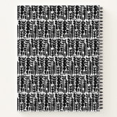 名前の追加 |ブラックインクストロークツリーパターン ノートブック (裏面)