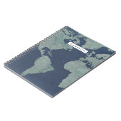 名前の追加 |ブルーリネンの世界地図 ノートブック (左側)