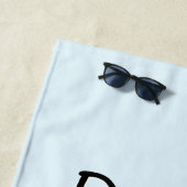 名前の追加 – ベビードラゴンウイング&花オンブルー ビーチタオル (インサイチュ)