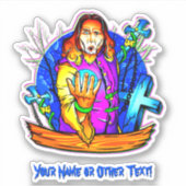 名前の追加、マジシャンのウィザードクリスタルボールグローブクロス シール (正面)