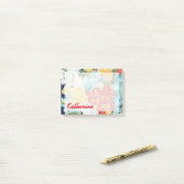 名前の追加 |ミッドナイト花模様II ポストイット (デスク上)