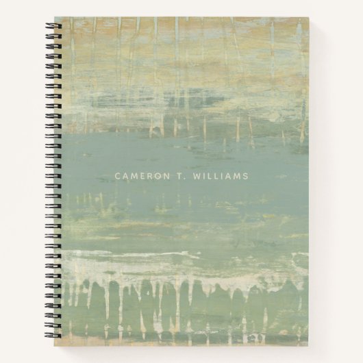 名前の追加 |ミュートされた水平線 ノートブック (正面)