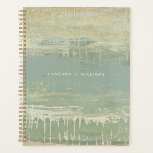 名前の追加 |ミュートされた水平線 プランナー手帳 (正面)