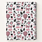 名前の追加 |メイクアップのステッカーパターン ノートブック (裏面)