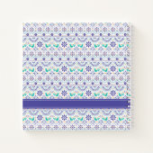 名前の追加 |メキシコの鳥のタイルフォークの絵柄 ノートブック (裏面)