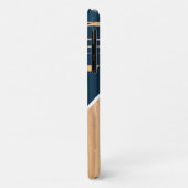 名前の追加 |モダン大理石パターン&木材 Case-Mate iPhoneケース (裏面/左)