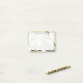 名前の追加|ヤシ葉のと緑の鳥 ポストイット (デスク上)