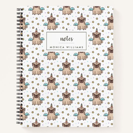 名前の追加 |ユニパグパターン ノートブック (正面)