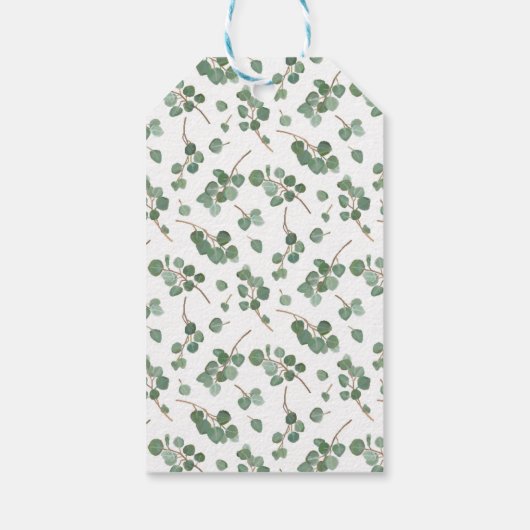 名前の追加 |ユーカリ・シルバー・ドルの木 ギフトタグ (裏面)