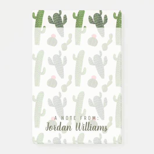 名前の追加|ラマラマコレクション|かわいいサボテン ポストイット (正面)