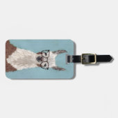 名前の追加 |ラマ仕様 – 特大メガネ ラゲッジタグ (正面横)