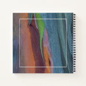 名前の追加 |レインボーガム抽象芸術|木の ノートブック (裏面)