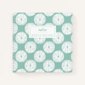 名前の追加 |レッツ・タコアバウト・ラブ |ティール(緑がかった色)ライム ノートブック (正面)