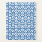 名前の追加 |レトロスカンジナビアブルーパターン プランナー手帳 (裏面)