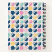 名前の追加 |レトロ半円パターン ノートブック (裏面)