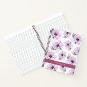 名前の追加 |ロマンチックな花柄 ノートブック (内部)