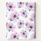 名前の追加 |ロマンチックな花柄 ノートブック (裏面)