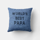 名前の追加 – 世界にあなたはPAPA祖父 クッション (裏面)