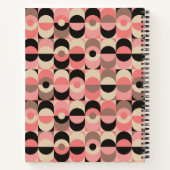 名前の追加 |世紀中頃のピンクモダンの模様 ノートブック (裏面)