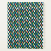 名前の追加 |中世紀のティール（緑がかった色）&モダンコーラル プランナー手帳 (裏面)