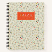 名前の追加 |中世紀の原子インスパイア| ノートブック (正面)