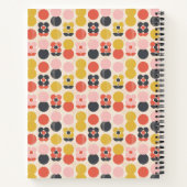 名前の追加 |中世紀の花モダンの模様 ノートブック (裏面)