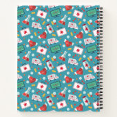 名前の追加 |医療アイコンのパターン ノートブック (裏面)