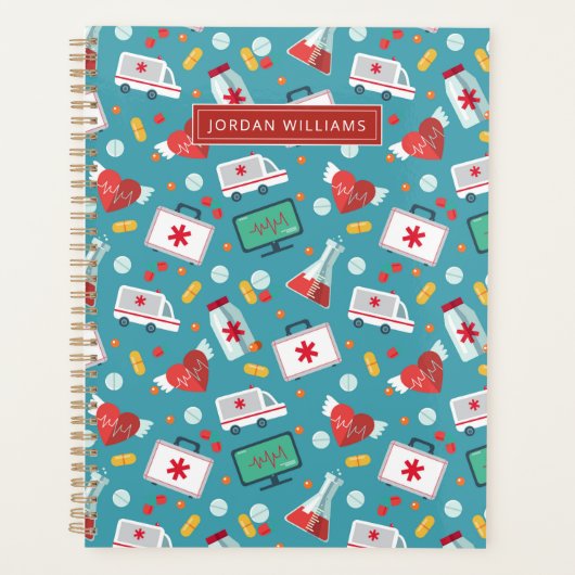 名前の追加 | 医療用アイコンパターン プランナー手帳 (正面)