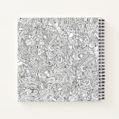 名前の追加 |医療B&Wパターン ノートブック (裏面)