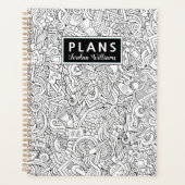 名前の追加 |医療B&Wパターン プランナー手帳 (正面)