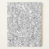 名前の追加 |医療B&Wパターン プランナー手帳 (裏面)