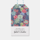 名前の追加 |多肉カラフルパターン ギフトタグ (裏面)