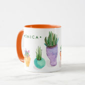 名前の追加 |多肉表示 マグカップ (正面左)