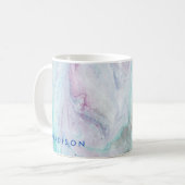 名前の追加 |大理石I コーヒーマグカップ (正面左)