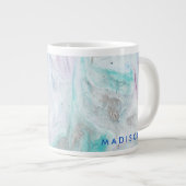 名前の追加 |大理石I ジャンボコーヒーマグカップ (正面右)