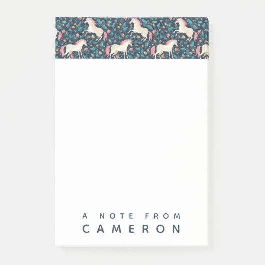 名前の追加 |奇麗な一角獣の絵 ポストイット (正面)