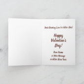 名前の追加、完全ブックマーク緑のバレンタインデー カード (内部)