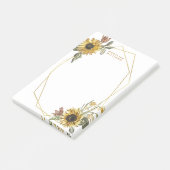 名前の追加 |幾何学模様のひまわり ポストイット (アングル)