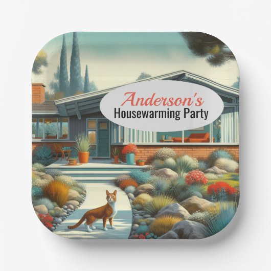 名前の追加/引っ越し祝いパーティー紙プレート ペーパープレート (正面)