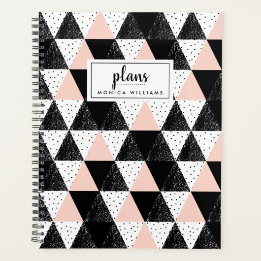 名前の追加 |手描き三角形図形 プランナー手帳 (正面)
