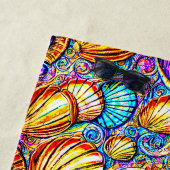 名前の追加、抽象芸術のコレクション青 ビーチタオル (インサイチュ)