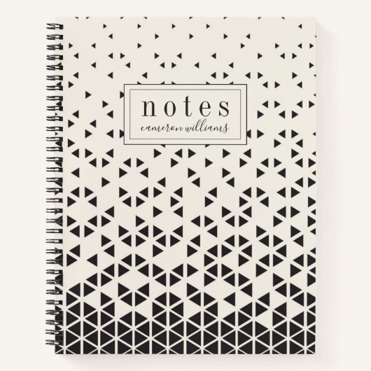 名前の追加 |抽象芸術幾何デザイン ノートブック (正面)