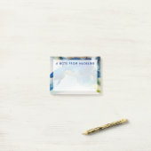 名前の追加 |抽象芸術 – 青 ポストイット (デスク上)