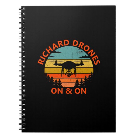 名前の追加、文字の変更、ドローンのオン/オフ ノートブック (正面)