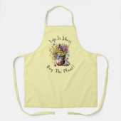 名前の追加、文字 – ライフは短い買、植物! エプロン (正面)