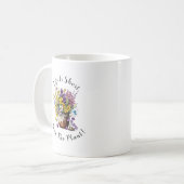 名前の追加、文字 – ライフは短い買、植物! コーヒーマグカップ (正面左)