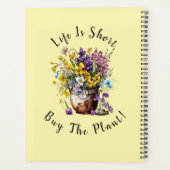 名前の追加、文字 – ライフは短い買、植物！ プランナー手帳 (裏面)